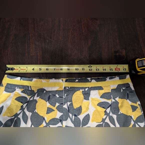 Floral Print Women's Skirt - Yellow and Gray - Picture 12 of 13